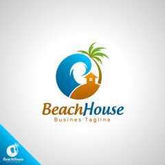 Beach House Logo Template