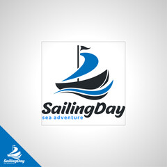Sailing Day - Sailboat Logo Template