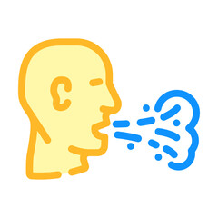 breath smell color icon vector. breath smell sign. isolated symbol illustration