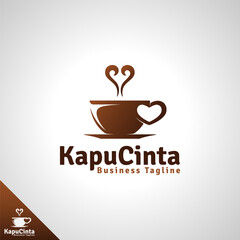 Cappuccino - Love Cappuccino Coffee Logo