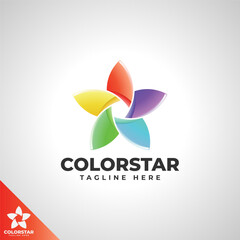 Color Star Logo Template