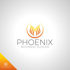 Phoenix Fire Wing Logo Template