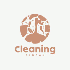 Cleaning Logo, Vector Cleaning Clean Service, Simple Minimalist Design, Icon Symbol Illustration