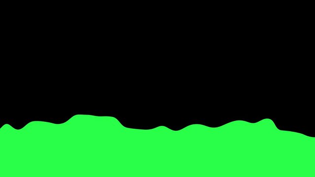 green liquid effect and black background