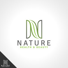 Nature - Letter N Logo template