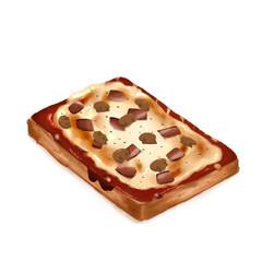 Slice of bread pizza toast