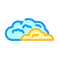 Fototapeta premium cloud smell color icon vector. cloud smell sign. isolated symbol illustration