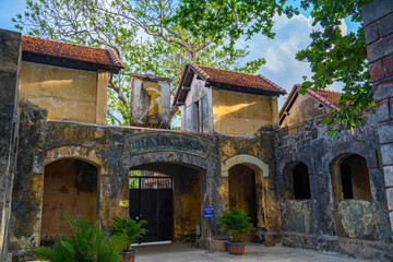 Entrance gate to the Con Son Prison Museum On Con Dao Island In Vietnam. This is Bac Hai Prison was...