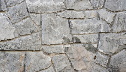 Pattern gray color of modern style design decorative uneven cracked real stone wall surface