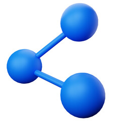 social media share button 3d icon