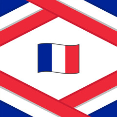 France Flag Abstract Background Design Template. France Independence Day Banner Social Media Post. France