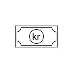 Iceland Currency symbol, Icelandic Króna Icon, ISK Sign. Vector Illustration