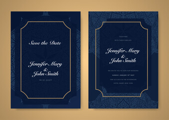 elegant wedding invitation cards set