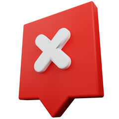 Obraz premium reject bubble chat 3d icon