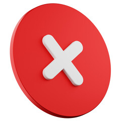 Obraz premium red cross 3d button
