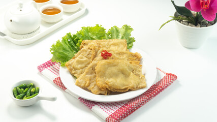 Deep fried tempeh or Tempe goreng is a traditional food from Indonesia