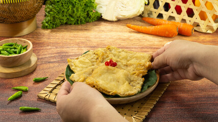 Deep fried tempeh or Tempe goreng is a traditional food from Indonesia