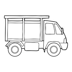 truck outline vector illustration