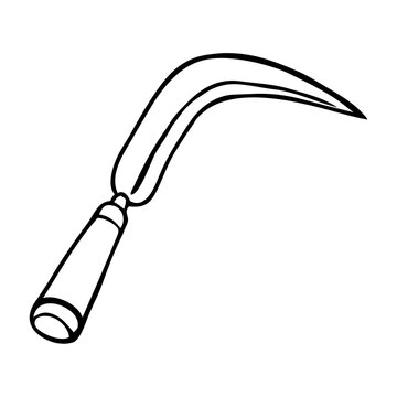 recommend clip art: sickle line vector illustration
