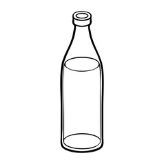 bottle outline vector illustration