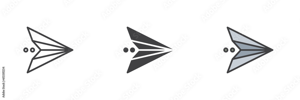 Poster send message different style icon set