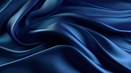 Obraz premium Abstract dark blue background. Silk satin. Navy blue color. 