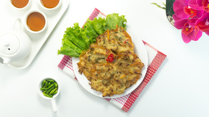 Vegetables Fried or Bakwan goreng or Bala bala is a traditional food from Indonesia