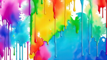 Colorful paint splashes on white background,  illustration for your design. Abstract background.