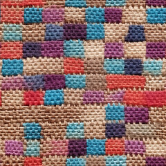 Colorful knitted cute repeat pattern