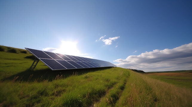 solar panels on a field