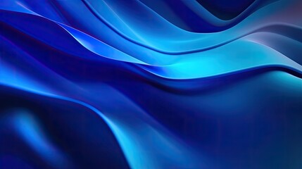 Obraz premium Abstract gradient blue wavy flowing lines background