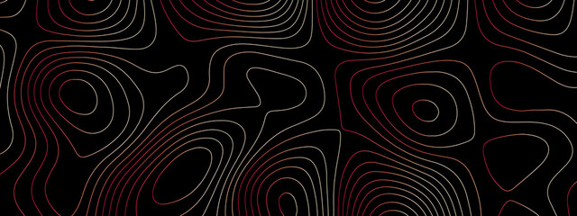 Topographic background and texture, monochrome image. 3D waves, White wave paper curved reliefs abstract background, Abstract topographic contours map background, Vector contour topographic map.	