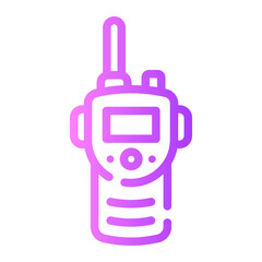 walkie talkie Line Gradient Icon