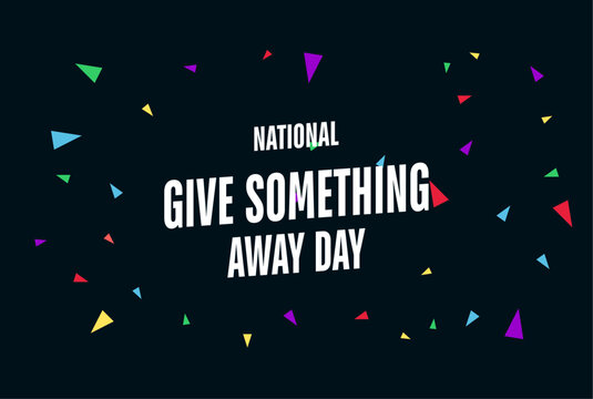national give something away day, surprise with gift box,