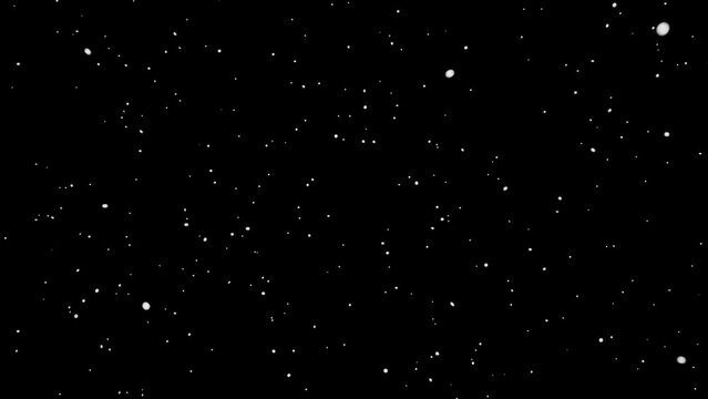 闇夜に舞う雪 合成用素材 真下視点 (Falling Snow Bottom View Composite Video Material)