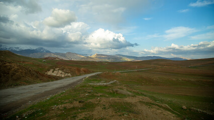 Fototapeta na wymiar big mountains of the uzbekistan