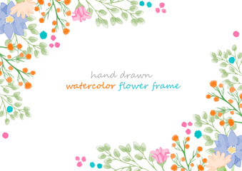 美しい水彩タッチの花のフレーム - 613390056
