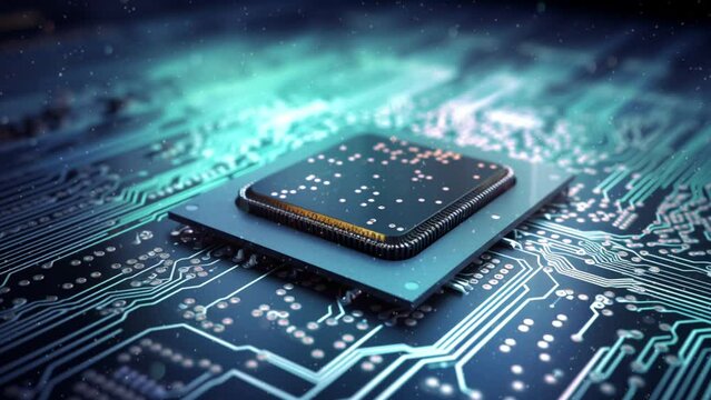 chip on a circuit board - reworked generative AI