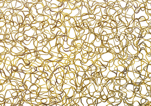 絡み合ったワイヤー　ゴールドのメタリックなイメージ