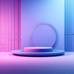Background for a product, studio settings, gradient violet to blue