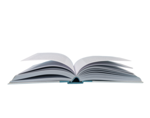 an open book isolated on a transparent background