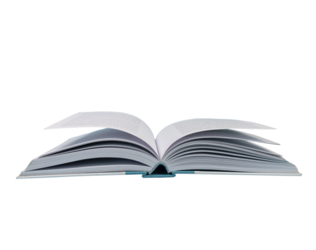 an open book isolated on a transparent background