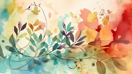 light soft floral abstract background