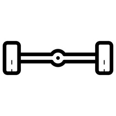 car chassis with wheels icon
