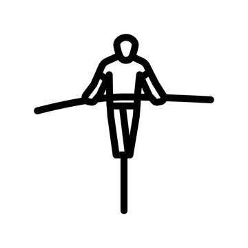 recommend clip art: tightrope walker carnival vintage show line icon vector. tightrope walker carnival vintage show sign. isolated contour symbol black illustration