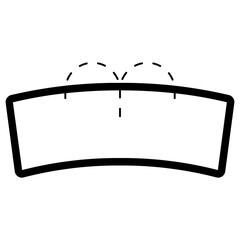 windshield with wiper fluid icon