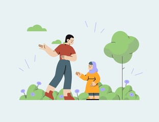 A father guiding his daughter in right ways, father's day, fathers love, father is everything 