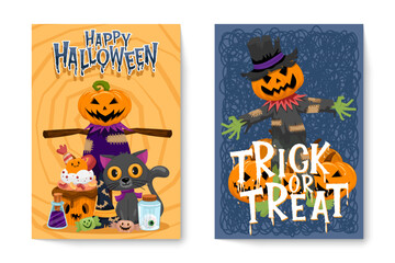 Happy Halloween (trick or treat) Poster for invitation for designer create banner or web page