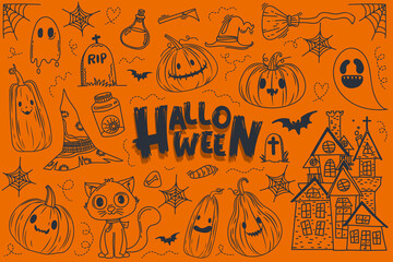 Happy Halloween (trick or treat) Poster for invitation for designer create banner or web page