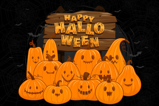 Happy Halloween (trick or treat) Poster for invitation for designer create banner or web page